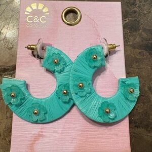 C&C California Aqua Hoop Earrings